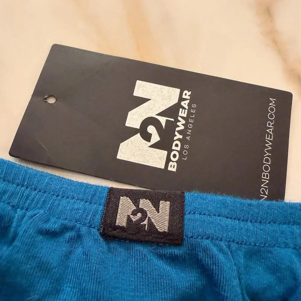 Set Of 2 N2N Bodywear Mens Essential Thong Color Teal Blue Size Large
